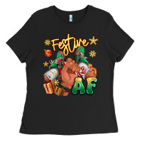 Black festive af christmas black man sneakers Ladies Tee - RanaPortraitStore