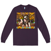 Plum Western Cute Hampshire Pigs Long Sleeve Tee - LillyAllenDesigns