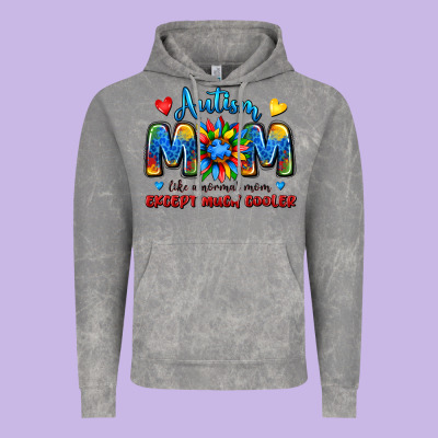 Autism Mom Like A Normal Mom Except Much Cooler Vintage Hoodie Designed By Jahusdesignshop