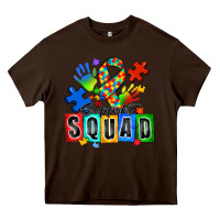 Chocolate Brown support squad autism Heavy Core Tee - Zillion Design Studio