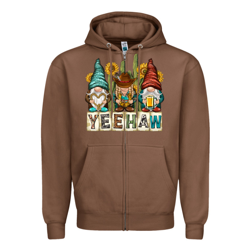 Yeehaw With Gnomies Zipper Hoodie by NancyCooperArtShop | Teevron