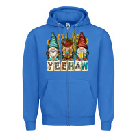 True Royal yeehaw with gnomies Zipper Hoodie - NancyCooperArtShop