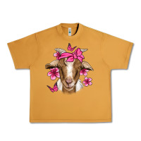 Peanut Butter pink floral bandana goat Urban Heavy Tee - Jasminsmagicworld