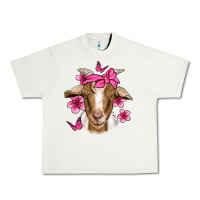 Pistachio pink floral bandana goat Urban Heavy Tee - Jasminsmagicworld