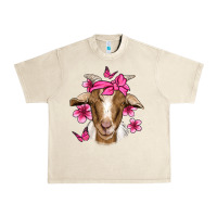 Sandshell pink floral bandana goat Urban Heavy Tee - Jasminsmagicworld