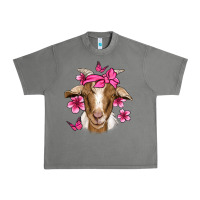 Tornado pink floral bandana goat Urban Heavy Tee - Jasminsmagicworld