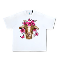 White pink floral bandana goat Urban Heavy Tee - Jasminsmagicworld