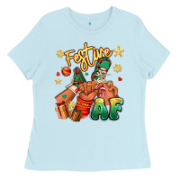 Baby Blue festive af christmas black kid sneakers Ladies Tee - RanaPortraitStore