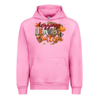 Fuchsia Pink leaves and lattes Urban Hoodie - CowGirlArtShop