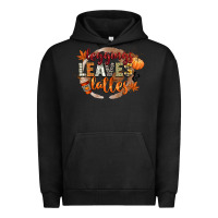 Pigment Black leaves and lattes Urban Hoodie - CowGirlArtShop