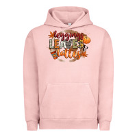 Pigment Salmon leaves and lattes Urban Hoodie - CowGirlArtShop