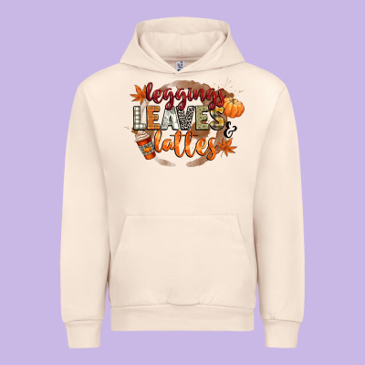 Leaves And Lattes Urban Hoodie Designed By Cowgirlartshop