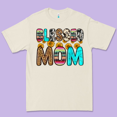 Blessed Mom Premium Tee Designed By Zillion Design Studio