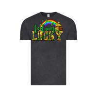 Vintage Black feeling lucky with coins Vintage Tee - AdoDesignShop