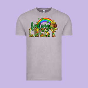Feeling Lucky With Coins Vintage Tee Designed By Adodesignshop