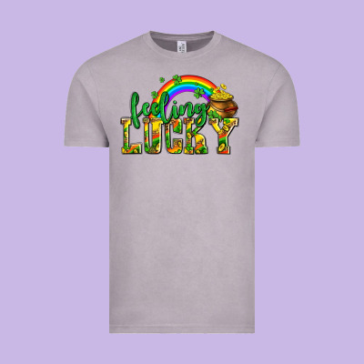 Feeling Lucky With Coins Vintage Tee Designed By Adodesignshop