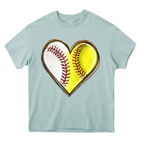 Arona baseball and softball heart Heavy Core Tee - texasbilliewilder