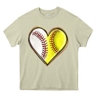 Mossy baseball and softball heart Heavy Core Tee - texasbilliewilder