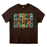 Chocolate Brown football serape cowhide turquoise glitter  brushstrokes Heavy Core Tee - Artiststas