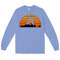 Colony Blue bitcoin new orleans retro sunset Long Sleeve Tee - Jasminsmagicworld