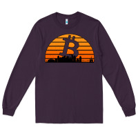 Plum bitcoin new orleans retro sunset Long Sleeve Tee - Jasminsmagicworld