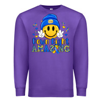 Purple down right amazing Premium Sweatshirt - Artiststas