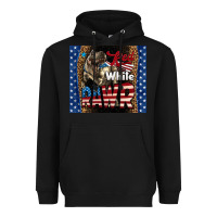 Black Western Red White Rawr Dinosaur Heavyweight Hoodie - LillyAllenDesigns