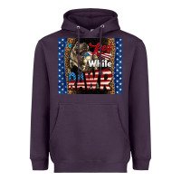 Plum Western Red White Rawr Dinosaur Heavyweight Hoodie - LillyAllenDesigns