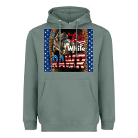 Sage Western Red White Rawr Dinosaur Heavyweight Hoodie - LillyAllenDesigns