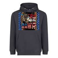 Smoke Western Red White Rawr Dinosaur Heavyweight Hoodie - LillyAllenDesigns