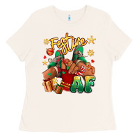 Bone festive af christmas black girl children sneakers Ladies Tee - RanaPortraitStore