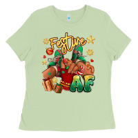 Festive Af Christmas Black Girl Children Sneakers Ladies Tee | Teevron