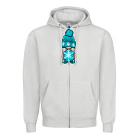 Winter Gnome With Snowflake Zipper Hoodie | Teevron