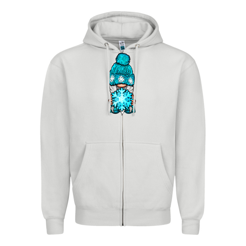 Winter Gnome With Snowflake Zipper Hoodie by NancyCooperArtShop | Teevron
