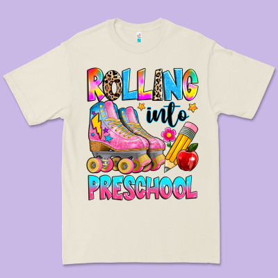 Rolling Into Preschool Grade Premium Tee Designed By Texasbilliewilder