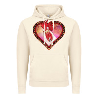 Vintage Artic valentines day rooster with leopard heart Vintage Hoodie - RanaPortraitStore