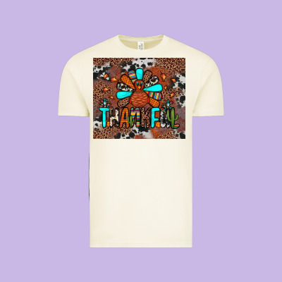 Thankful Turkey Png Vintage Tee Designed By Jahusdesignshop