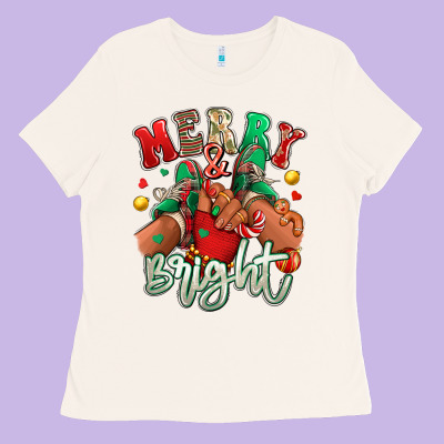 Ladies Tee merry and bright black kid sneakers