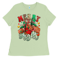 Matcha merry and bright black kid sneakers Ladies Tee - RanaPortraitStore