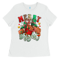 White merry and bright black kid sneakers Ladies Tee - RanaPortraitStore