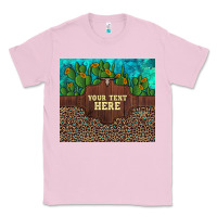 Bubblegum Pink preview custom cactus and sunflowers leopard turquoise Classic Tee - Artiststas