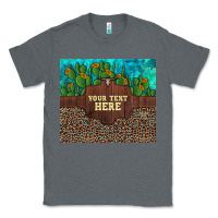 Charcoal Heather preview custom cactus and sunflowers leopard turquoise Classic Tee - Artiststas