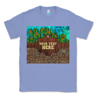 Colony Blue preview custom cactus and sunflowers leopard turquoise Classic Tee - Artiststas