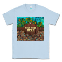 Dusty Blue preview custom cactus and sunflowers leopard turquoise Classic Tee - Artiststas