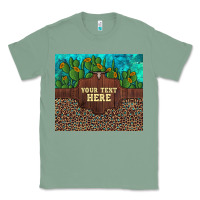 Sage preview custom cactus and sunflowers leopard turquoise Classic Tee - Artiststas