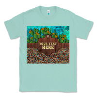 Seafoam preview custom cactus and sunflowers leopard turquoise Classic Tee - Artiststas