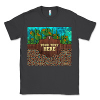 Smoke preview custom cactus and sunflowers leopard turquoise Classic Tee - Artiststas