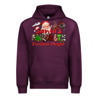 Mauve Wine santas favorite  football player Urban Hoodie - CowGirlArtShop