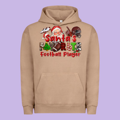 Santas Favorite  Football Player Urban Hoodie Designed By Cowgirlartshop