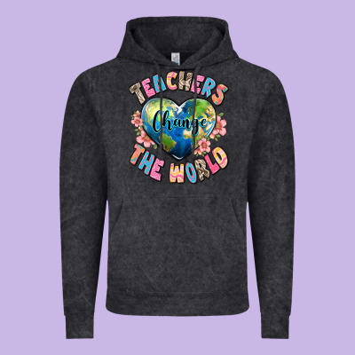 Teachers Change The World Vintage Hoodie Designed By Jahusdesignshop